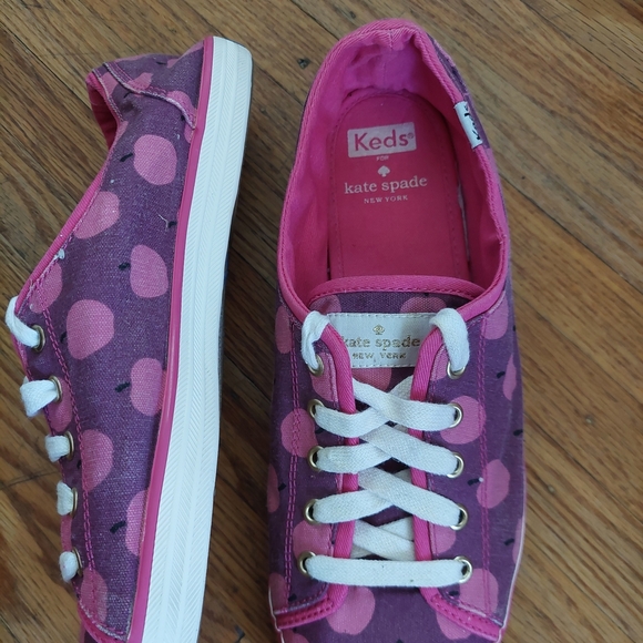 Keds X KATE SPADE Apple/ Plum Sneakers Women Sz 8.5. (Bag C) - Picture 4 of 8